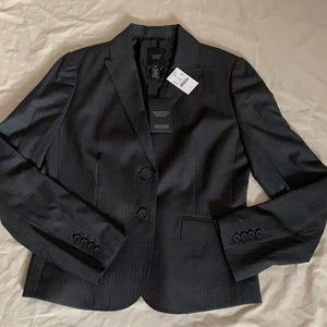 NWT J.Crew super 120s Aubrey pinstripe blazer in gray